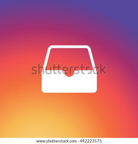 Instagram message box vector icon, New Gradient Background, UI design signs, notification shape, flat, Image, EPS, Sape. Social Media User Interface