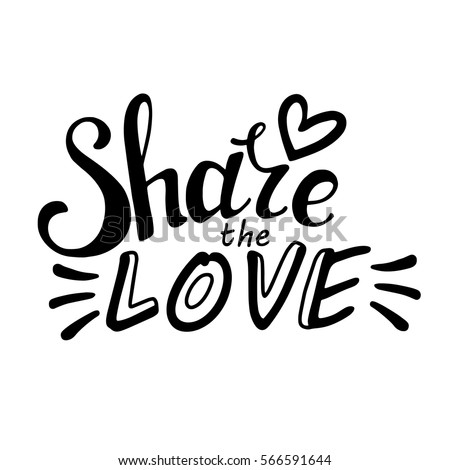 Download Words Share Love Vector Inspirational Quote Stock Vector ...