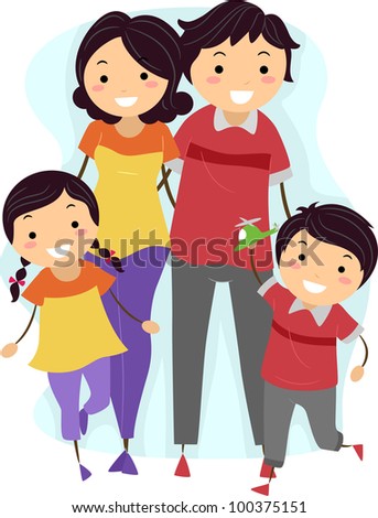 Cartoon family Stock Photos, Images, & Pictures | Shutterstock