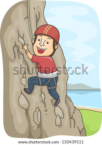 Stock Images similar to ID 26635474 - a cartoon mountain climber who...