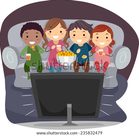 People watching tv cartoons Stock Photos, Images, & Pictures | Shutterstock