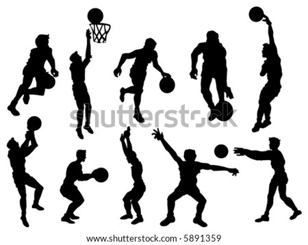 Various Vector Beach Volleyball Silhouettes Stock Vector 127202822 ...