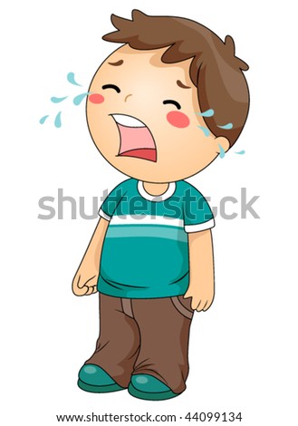 Kid Crying Vector Stock Vector 44099134 - Shutterstock