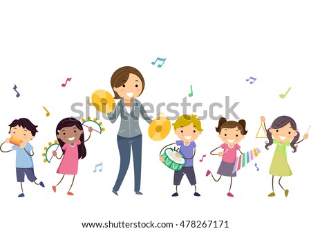 Stickman Illustration Featuring Kids Playing Different Stock Vector ...