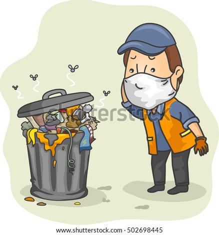 Illustration Little Kids Dumping Trash Compost Stock Vector 192015269 ...
