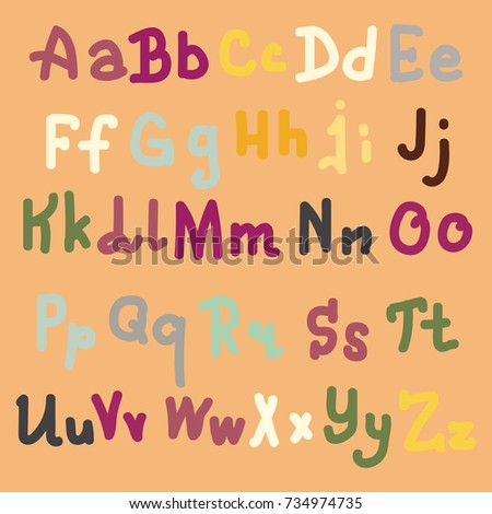 Girly Alphabet Vector Set More Letters Stock Vector 117891385 ...