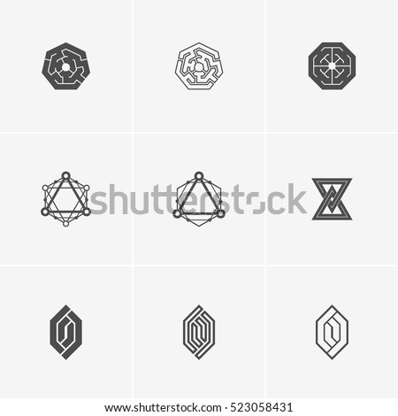 Sacred Geometry Icons Stock Vector 211060915 - Shutterstock