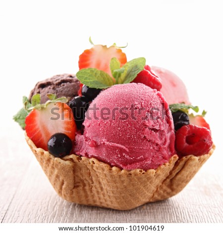 ice cream - stock photo