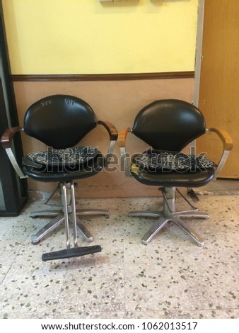 Chairs That Available Barber Shop Found Stock Photo Royalty Free