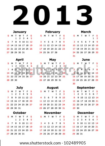 2013 Calendar Stock Images, Royalty-Free Images & Vectors | Shutterstock