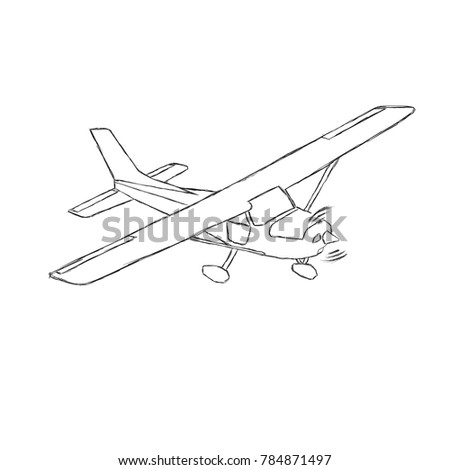 Small Plane Sketch Vector Illustration Hand Stock Vector 784871497 ...