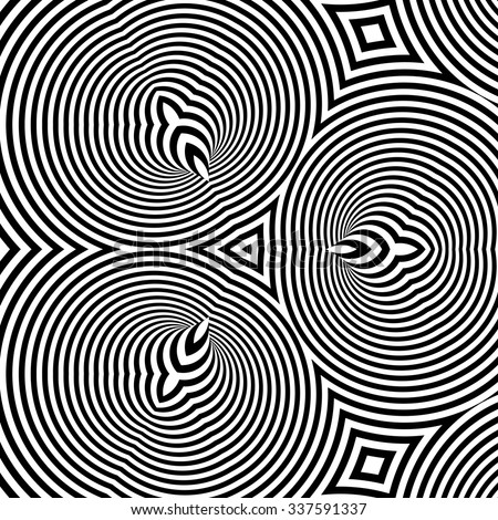 Black and white abstract striped background optical art 3d vector illustration Black and white abstract striped background optical art 3d vector illustration
