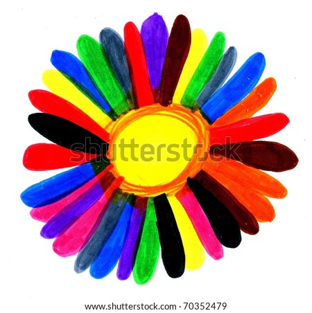 Diversity Flower Differently Colored Petal Representing Harmonious