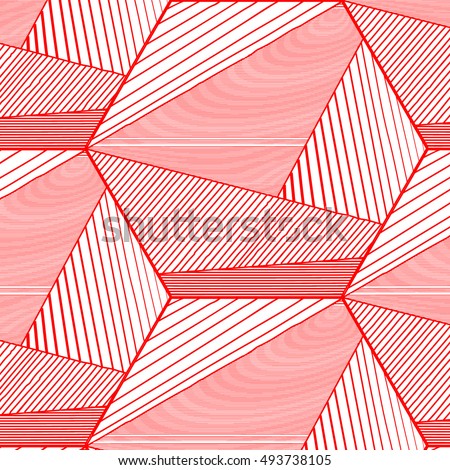 Abstract Beige Lines Background Hexagon Hexagon Stock Vector 493738123