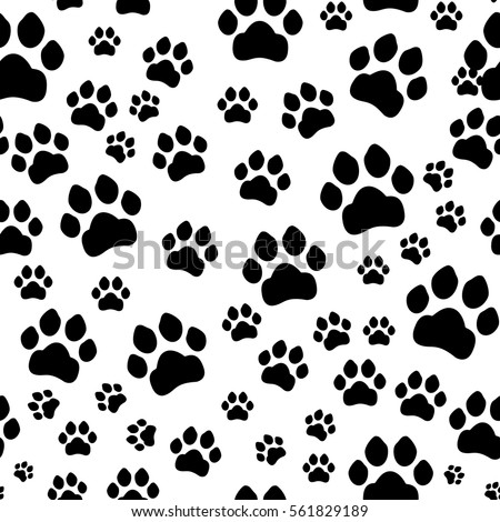 Background Dog Paw Print Bone Vector Stock Vector 101240260 - Shutterstock