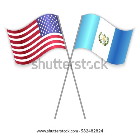 American Guatemalan Crossed Flags United States Stock Vector 582482824 ...