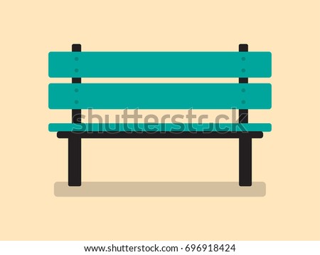 Vector Illustration Park Chair Flat Design Stock Vector 696918424 ... Vector Illustration Park Chair Flat Design Stock Vector 696918424 ...