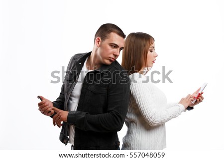 Casual teen couple standing agree Think, casual teen couple standing