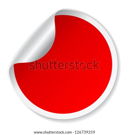 Red Round Sticker Stock Vector 272715818 - Shutterstock