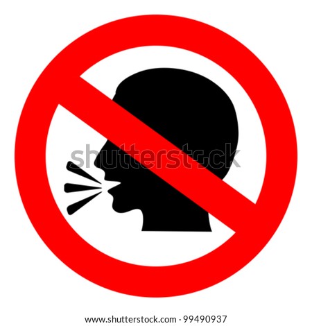 Vector No Talking Sign Stock Vector 99490937 - Shutterstock