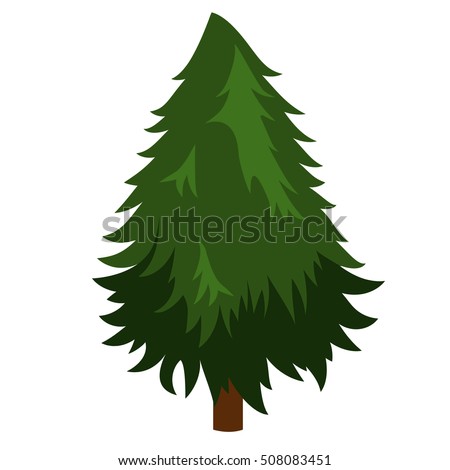 Cartoon Pine Tree Stock Vector 340055462 - Shutterstock