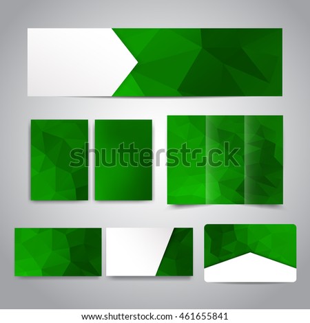 banner flyers brochure business cards gift stock illustration