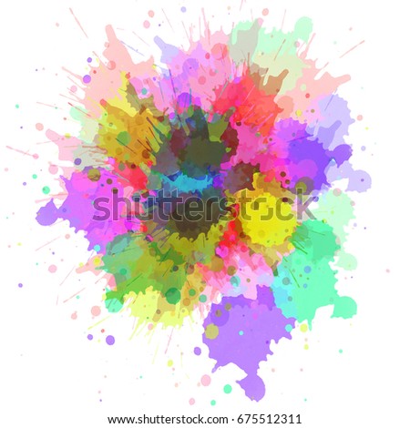 Colorful Paint Splash Background Ideal Celebration Stock Vector