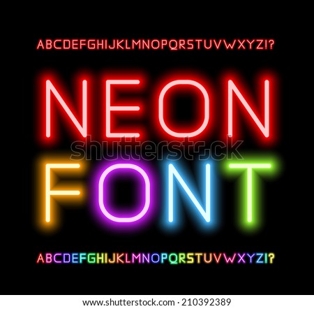 Neon Font Stock Photos, Images, & Pictures | Shutterstock