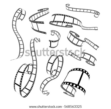 Film strip vector illustration on white background