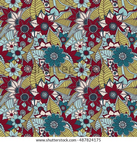 Floral Pattern Vector Stock Vector 318750749 - Shutterstock