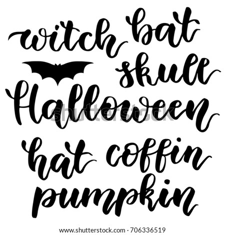 happy halloween handwritten lettering pattern for halloween the phrase in black on a white - Halloween Writing Font happy halloween handwritten lettering pattern for halloween the phrase in black on a white - Halloween Writing Font