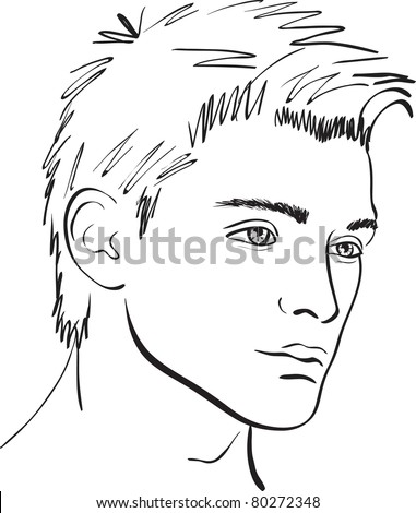 Vector Face Man Design Element Stock Vector 80272348 - Shutterstock