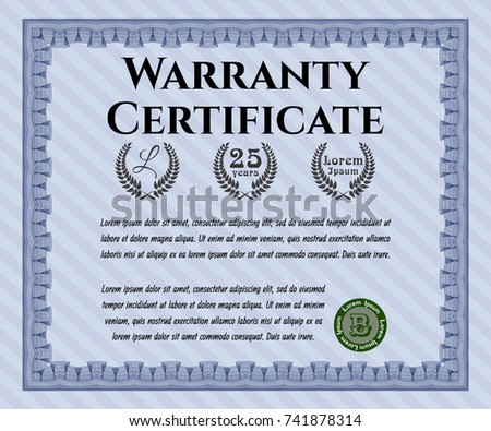 blue retro warranty certificate template complex background customizable easy to edit and change - Warranty Certificate Template blue retro warranty certificate template complex background customizable easy to edit and change - Warranty Certificate Template
