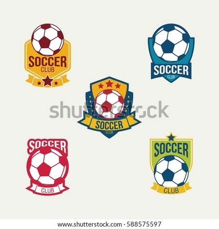 Football Club Logo Design Vector Vector de stock588575597: Shutterstock