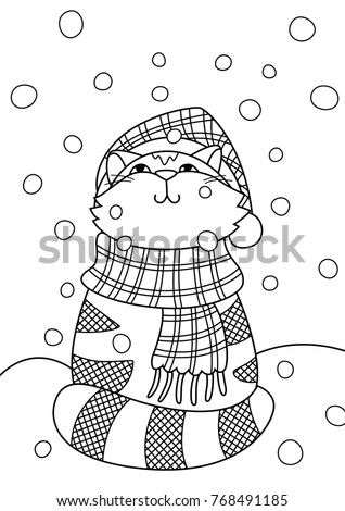  Winter  Coloring  Page  Stock Images Royalty Free Images 