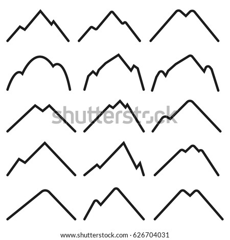 Free Free 169 Outline Simple Mountain Svg SVG PNG EPS DXF File