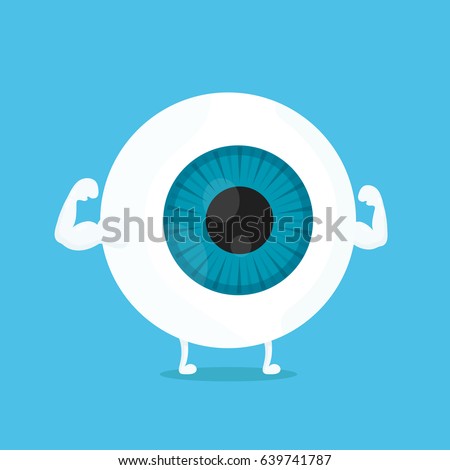Strong Healthy White Eye Eyeball Character Stock Vector 639741787 ...