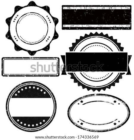 Vector Set Distressed Stamps Stock Vector 120354868 - Shutterstock