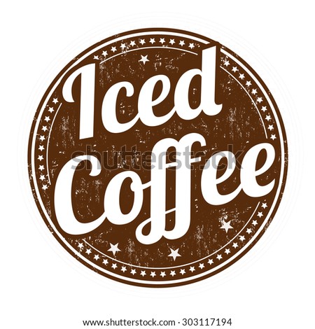 Iced Coffee Grunge Rubber Stamp On White Background Vector Illustration Iced Coffee Grunge Rubber Stamp On White Background Vector Illustration