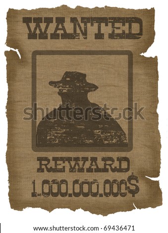 Old Wanted Posters Cowboy Silhouette Blank Stock Vector 80153329 ...