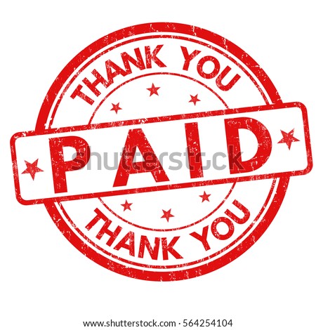 Paid Thank You Grunge Rubber Stamp Stock Vector 564254104 - Shutterstock