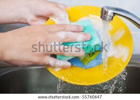 Kitchen Sink With Clean Dishes dish-washing stock images, royalty-free images & vectors Kitchen Sink With Clean Dishes dish-washing stock images, royalty-free images & vectors