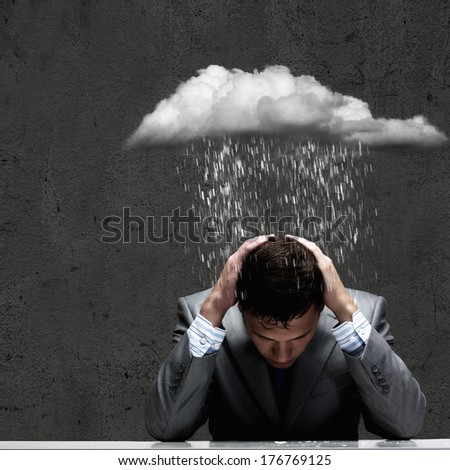 Stress Depression Despair Gloomy Storm Cloud Stock Photo 141666316 ...