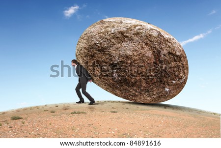 Man Pushing Rock Stock Photos, Images, & Pictures | Shutterstock