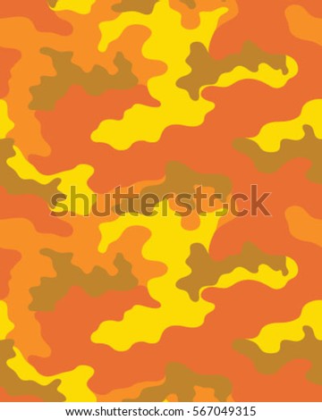 Seamless Fashion Green Orange Camouflage Pattern Stock Vector 358648709 ...