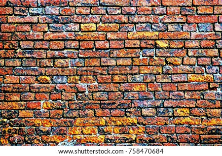 Abstract Brick Wall Background For Wallpaper DesingPlace Text On Custom Drawn Backdrop With Building Abstract Brick Wall Background For Wallpaper DesingPlace Text On Custom Drawn Backdrop With Building