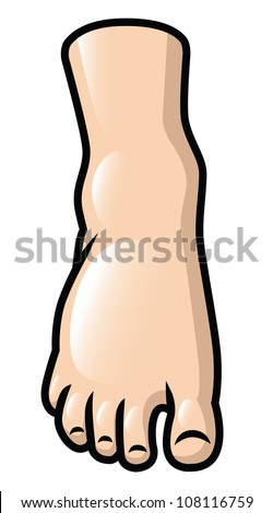 Illustration Cartoon Foot Side View Eps10 Stock Vector 108123086 ...