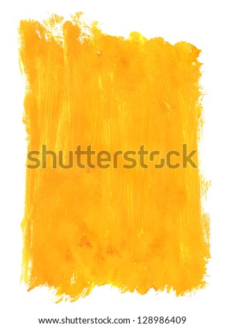 Close up of the yellow paint strokes