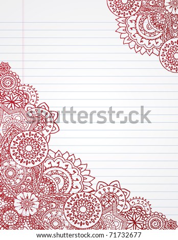 henna border on lined paper stock vector 71453056 shutterstock