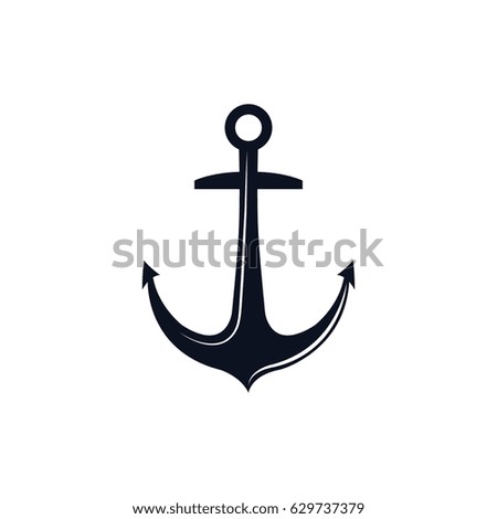 Nautical Ship Anchor Vector Icon Outline Stock Vector 655732489 ...